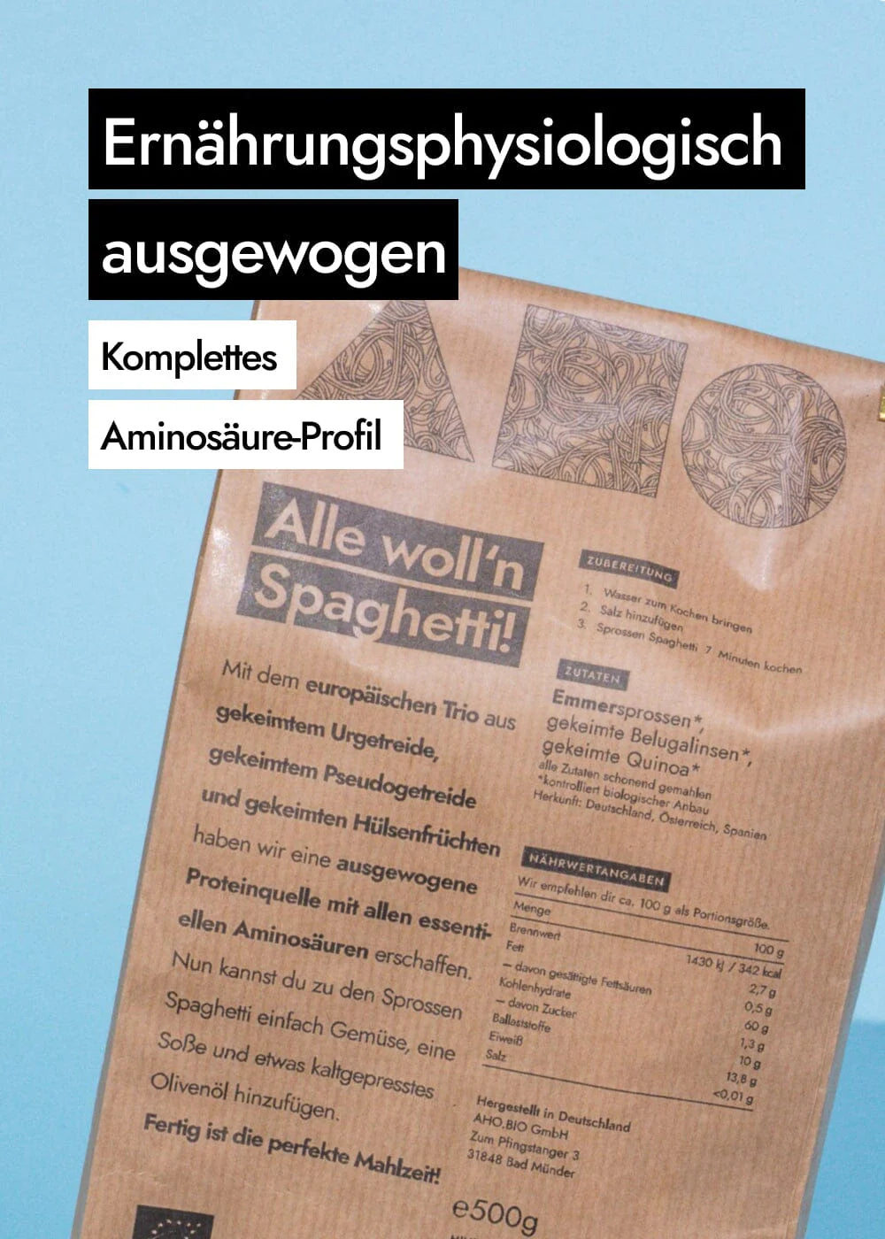 Spaghetti aus gekeimten Sprossen