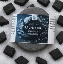 Salzseife mit Aktivkohle & "Salmiakki"zum Duschen, aus Finnland