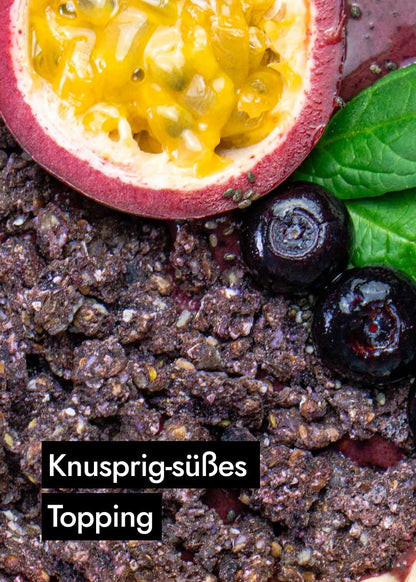 Wildheidelbeer-Sprossen Crunchies aus Buchweizen