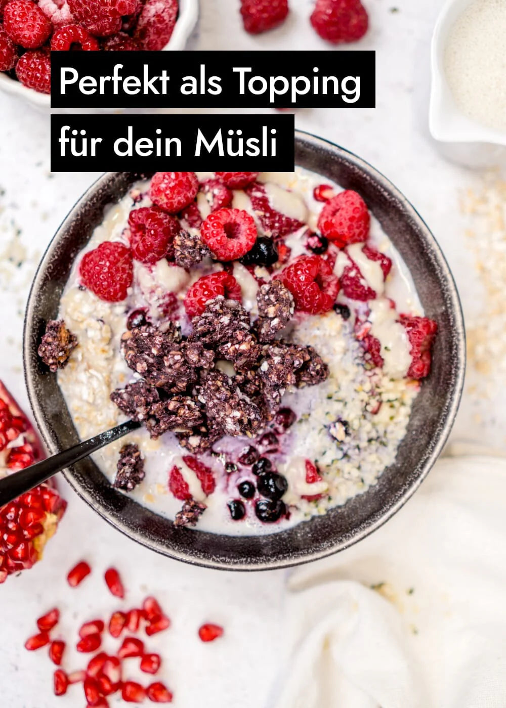 Wildheidelbeer-Sprossen Crunchies aus Buchweizen